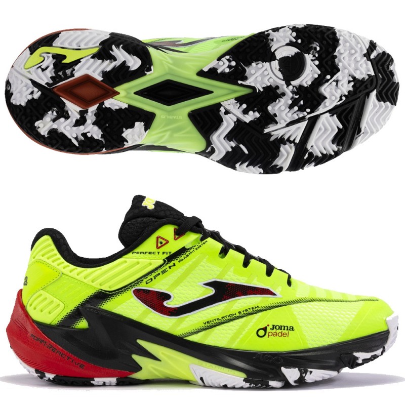 Joma Open Men 2411 yellow fluorine 2024 padel shoes Joma Open Men 2411 yellow fluorine 2024 padel shoes