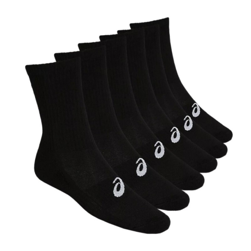 socks Asics 6PPK Crew black socks Asics 6PPK Crew black