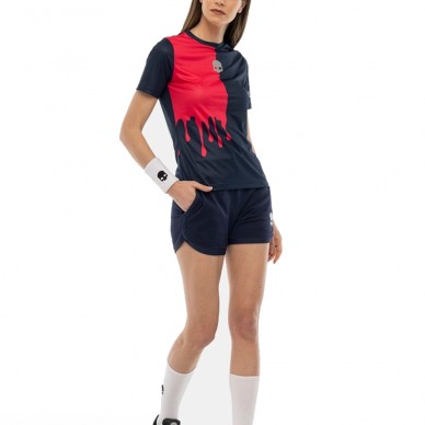 T-shirt Hydrogen Drip Tech navy blue fluorescent pink