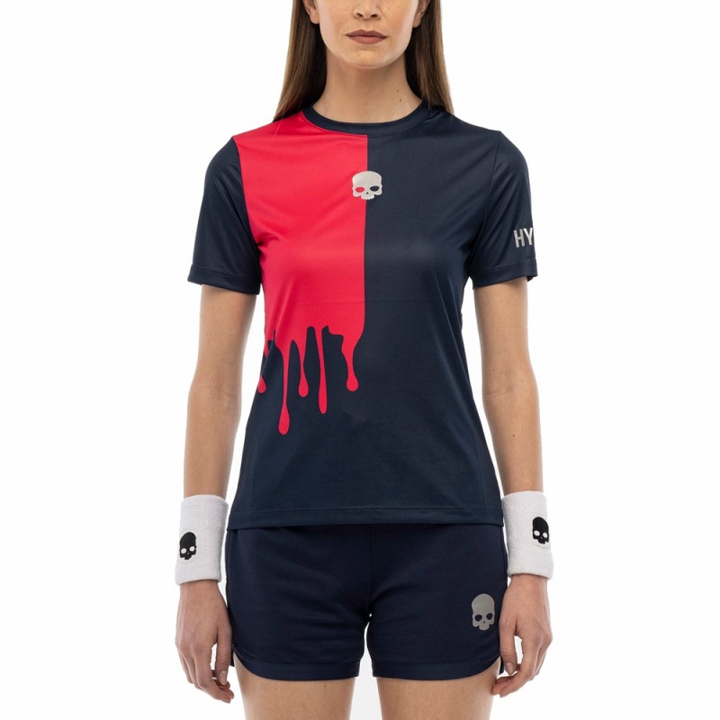 T-shirt Hydrogen Drip Tech navy blue fluorescent pink T-shirt Hydrogen Drip Tech navy blue fluorescent pink