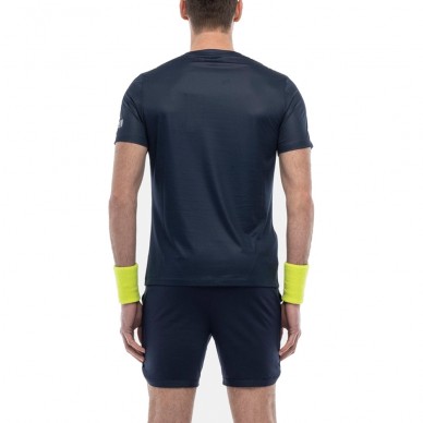 T-shirt Hydrogen Drip Tech navy blue fluorescent