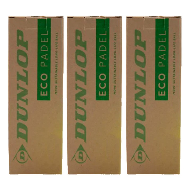 Pack 3 Dunlop Eco Padel 3 bottles balls Pack 3 Dunlop Eco Padel 3 bottles balls