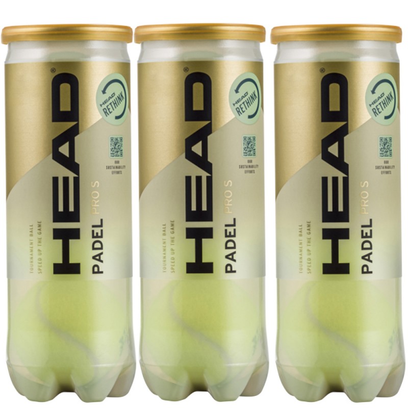 Pack 3 bottles Head Padel Pro S balls Pack 3 bottles Head Padel Pro S balls