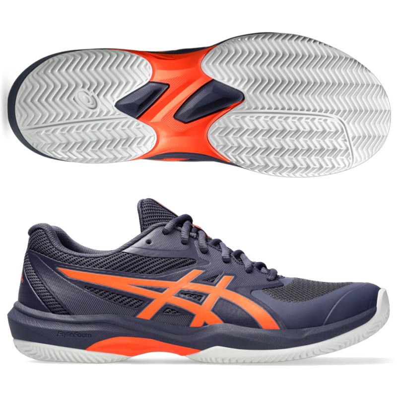 Asics Game FF Clay indigo fog nova orange 2025 padel shoes Asics Game FF Clay indigo fog nova orange 2025 padel shoes