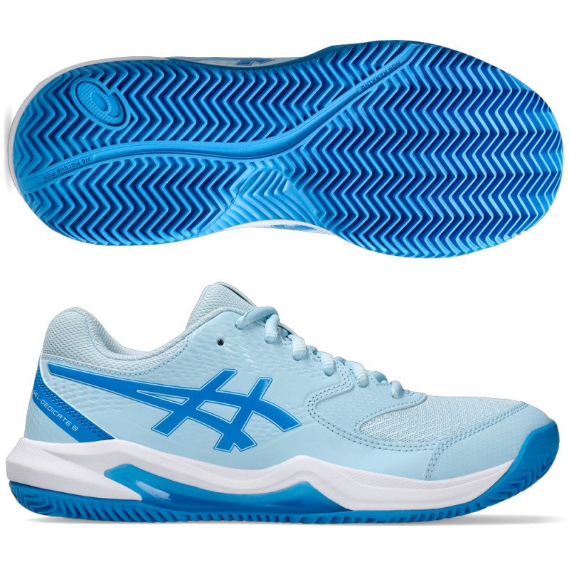 Asics Gel Dedicate 8 Clay light blue coast 2025 padel shoes Asics Gel Dedicate 8 Clay light blue coast 2025 padel shoes