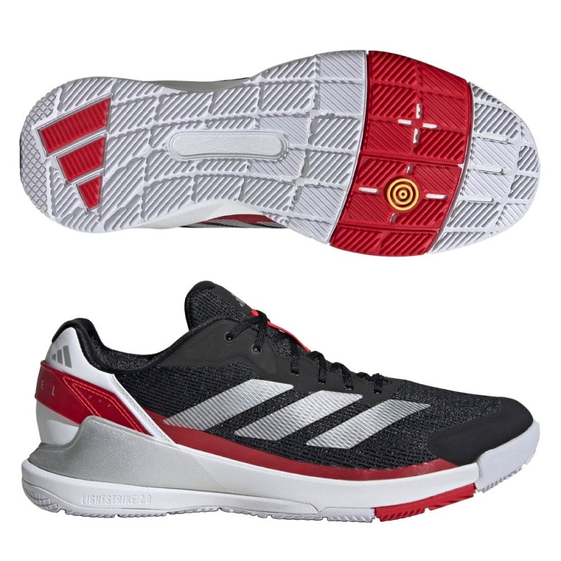 Adidas Crazyquick LS Padel M core black silver 2025 padel shoes Adidas Crazyquick LS Padel M core black silver 2025 padel shoes