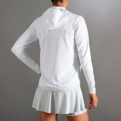sweatshirt Endless Breath Line White Silver