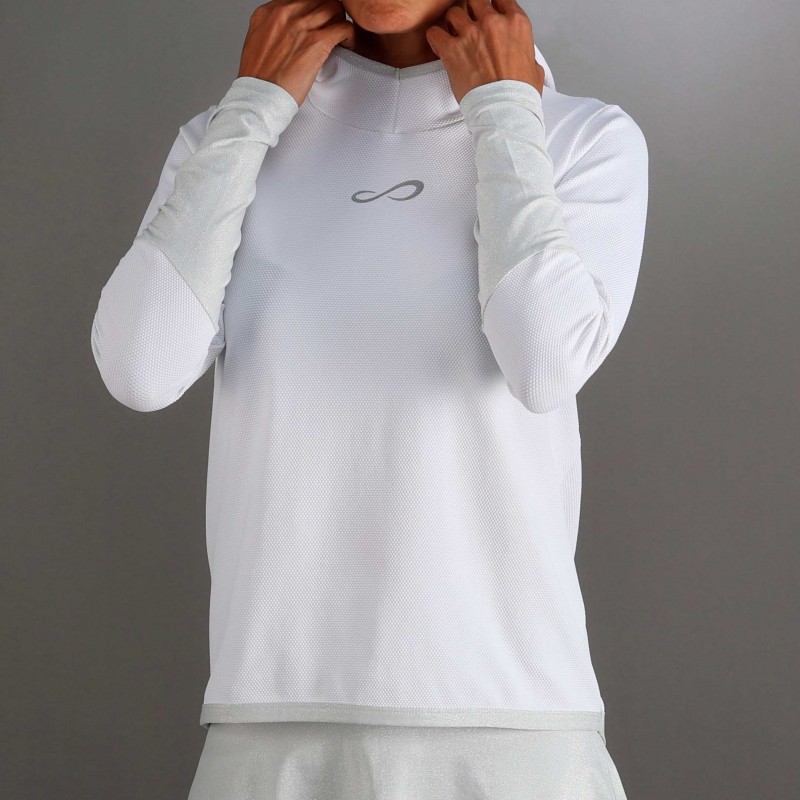 sweatshirt Endless Breath Line White Silver