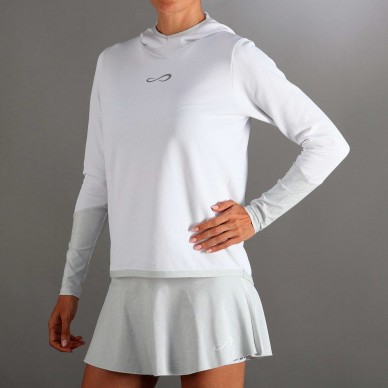 sweatshirt Endless Breath Line White Silver