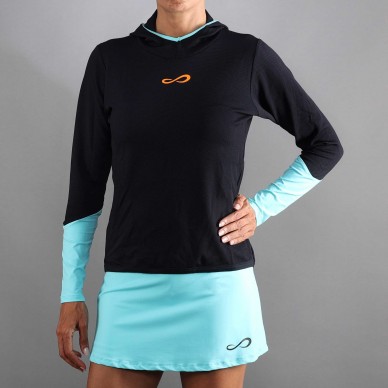 Sweatshirt Endless Breath Line Black Aqua