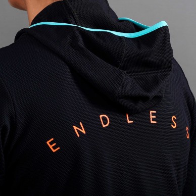 Sweatshirt Endless Breath Line Black Aqua