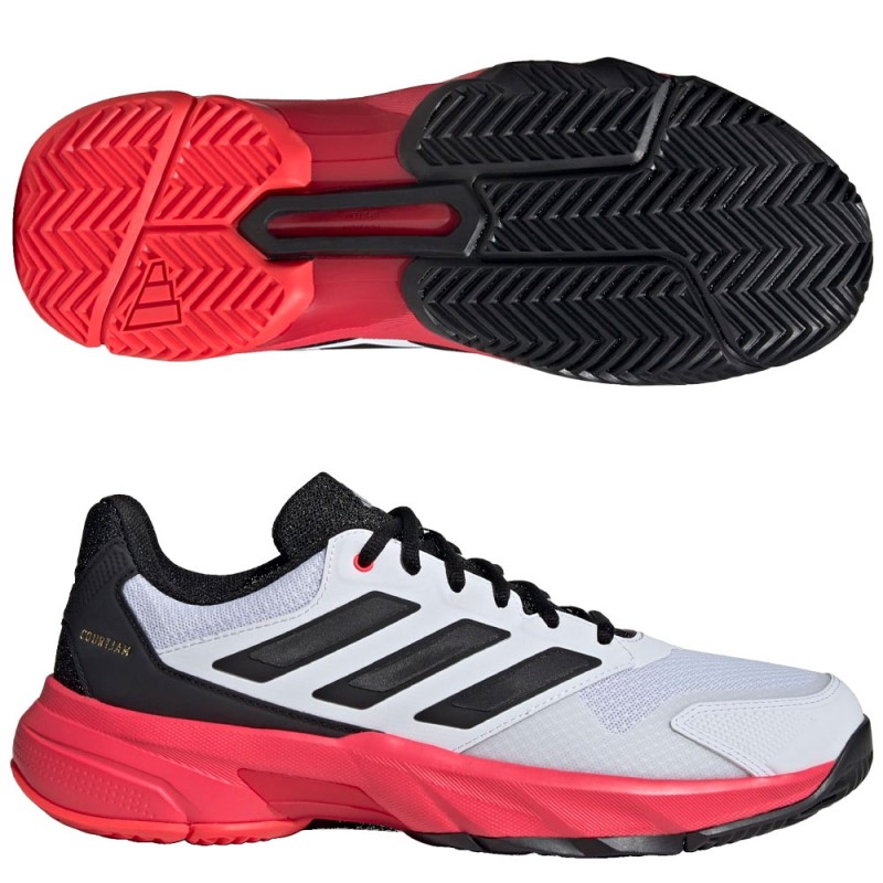 Adidas Courtjam Control M FTWR White Lucid Red 2025 Padel Shoes Adidas Courtjam Control M FTWR White Lucid Red 2025 Padel Shoes