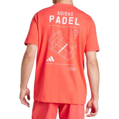 T-shirt Adidas M Padel red