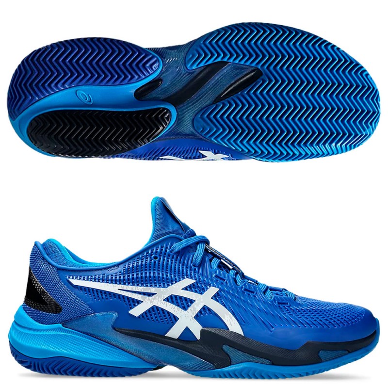 Asics Court FF3 Novak Clay Tuna Blue Pure Silver 2025 Padel Shoes Asics Court FF3 Novak Clay Tuna Blue Pure Silver 2025 Padel Shoes