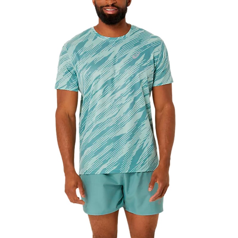 T-Shirt Asics Core All Over Print SS Top Oasis Green T-Shirt Asics Core All Over Print SS Top Oasis Green