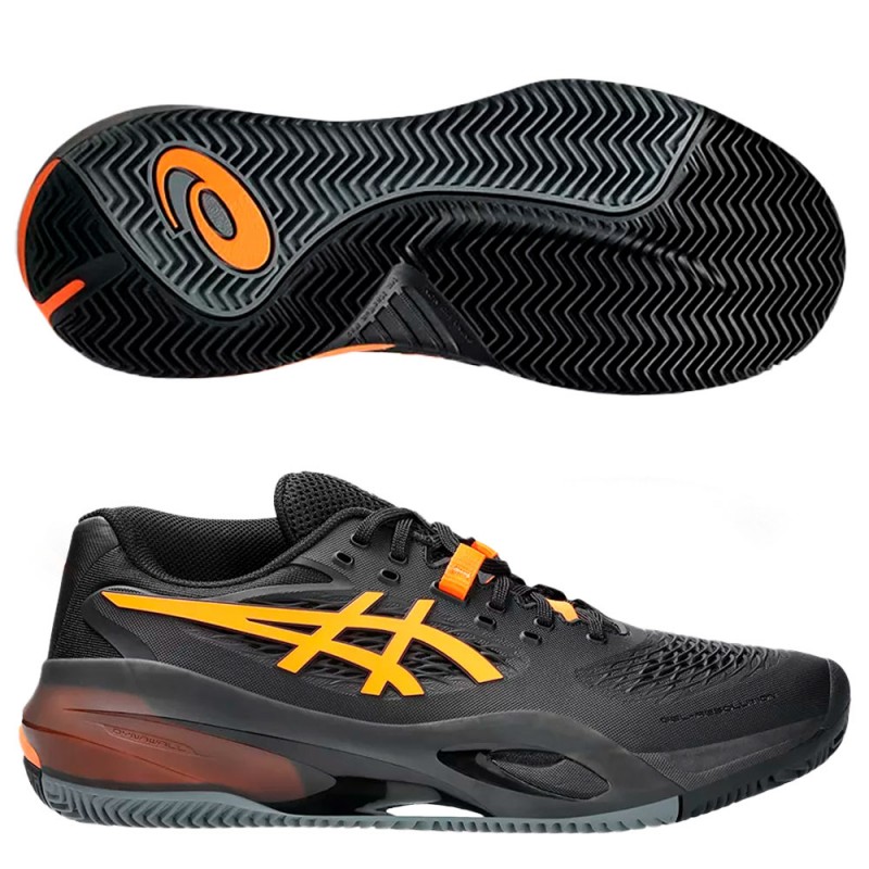 Asics Gel Resolution X Clay black shocking orange 2025 padel shoes