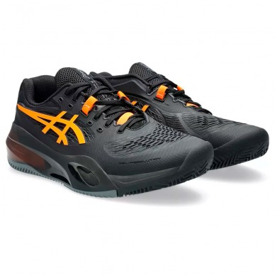 Asics Gel Resolution X Clay black shocking orange 2025 padel shoes