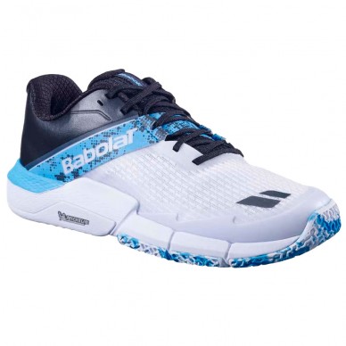 Babolat Movea 2 Men white cyan blue 2025 Padel shoes