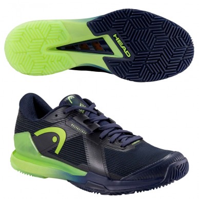 Head Sprint Pro 4.0 navy lime 2025 Padel shoes