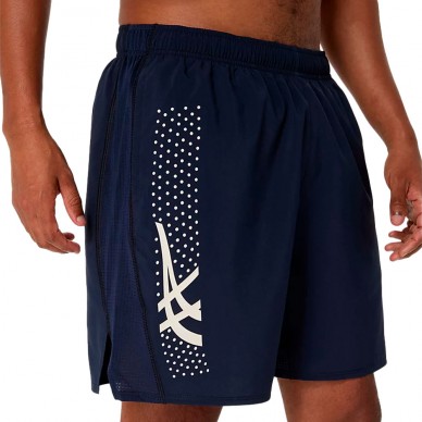 Short Asics Icon 7In navy blue