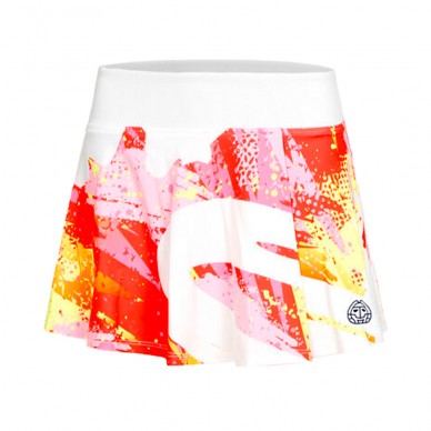 Bidi Badu Wild Arts Printed Wavy white pink skirt