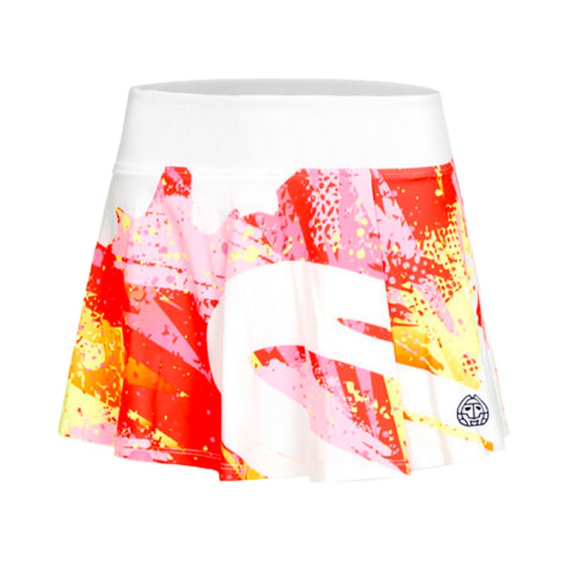 Bidi Badu Wild Arts Printed Wavy white pink skirt Bidi Badu Wild Arts Printed Wavy white pink skirt