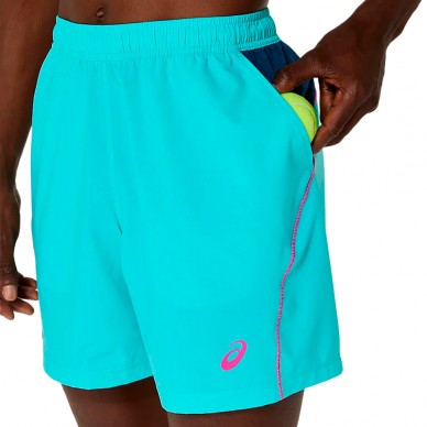 Short Asics Padel Court 7IN turquoise blue