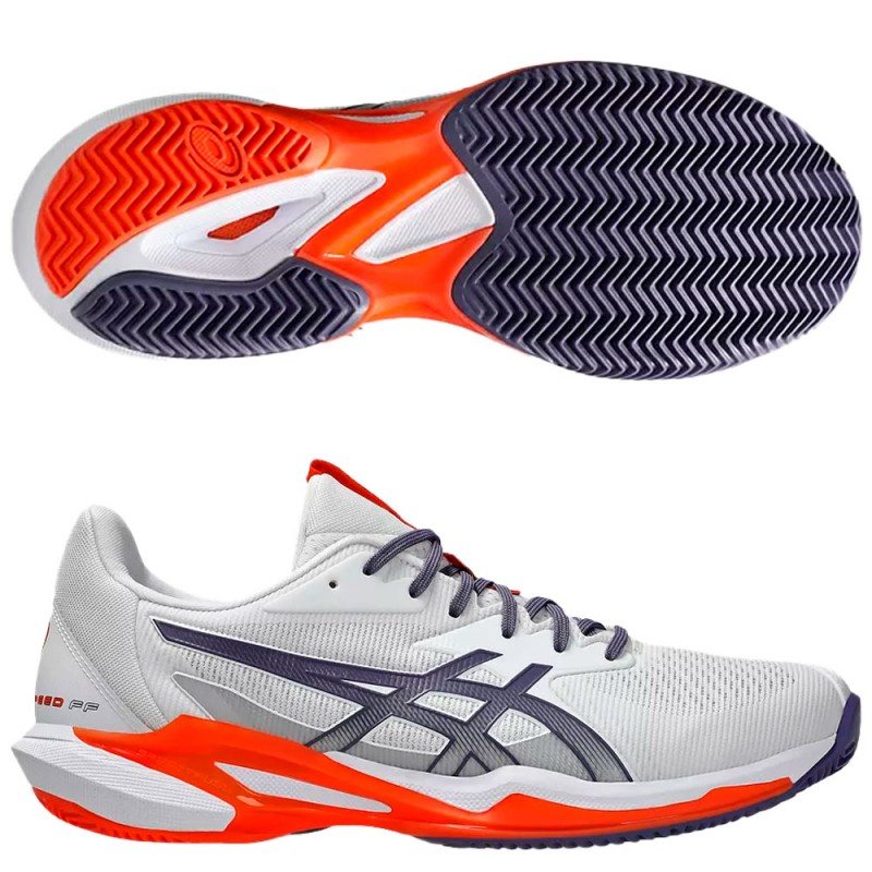 Asics Solution Speed FF 3 Clay white greyish purple 2025 padel shoes
