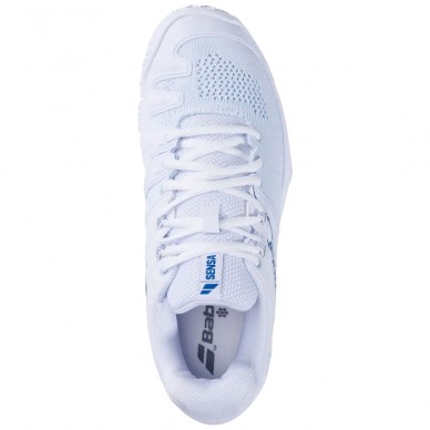 Babolat Sensa Women White Cool Blue 2025 Padel Shoes