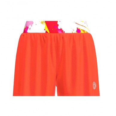 Short Bidi Badu Wild Arts Printed 2IN1 white pink