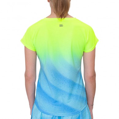 T-shirt Bidi Badu Beach Spirit Capsleeve Yellow Blue