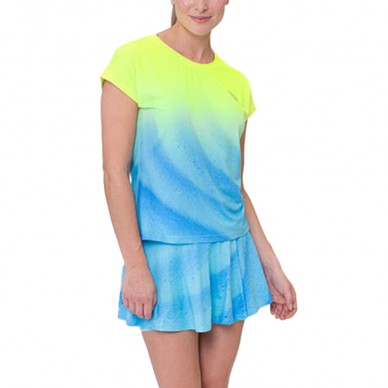 T-shirt Bidi Badu Beach Spirit Capsleeve Yellow Blue