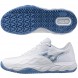 Mizuno Wave Enforce Court CC Woman White Parisian Blue 2025 Padel Shoes