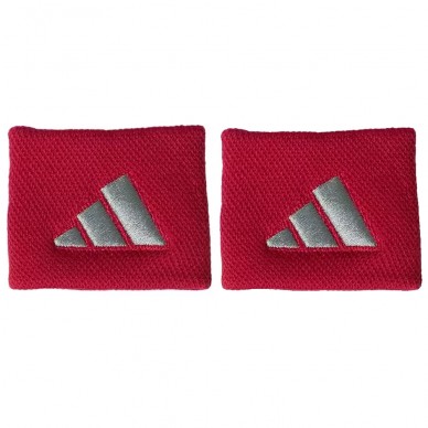 Wristbands Adidas S Red with Grey Logo