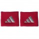 Wristbands Adidas S Red with Grey Logo