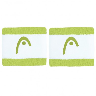 Wristbands Head Striped 2.5 lime white