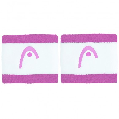 Wristbands Head Striped 2.5 white pink
