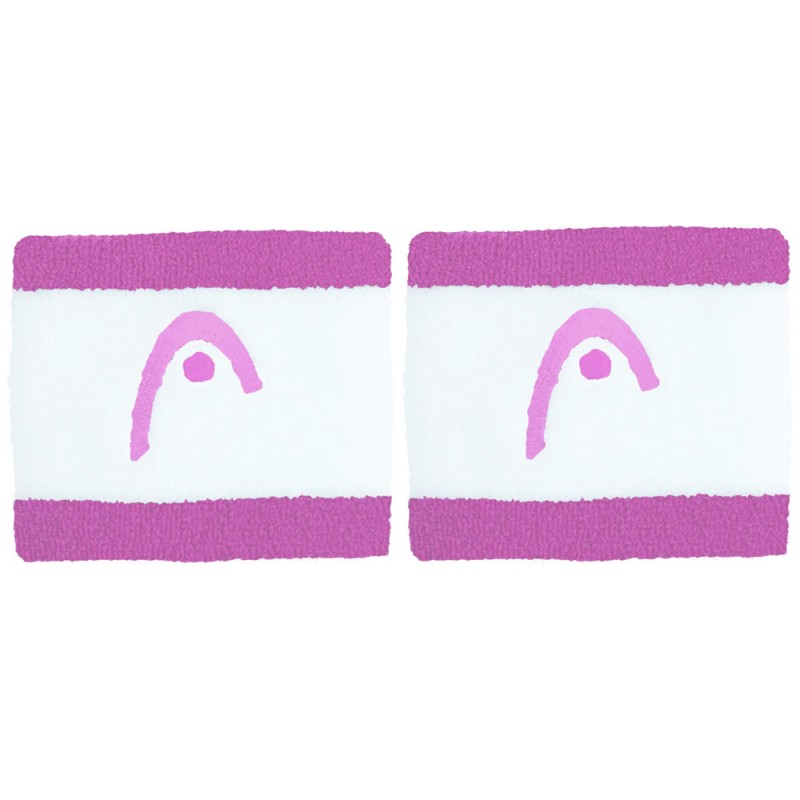 Wristbands Head Striped 2.5 white pink
