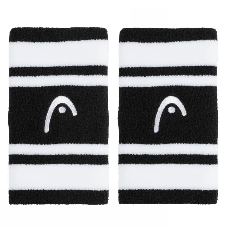 Wristbands Head Striped 5 Black White Wristbands Head Striped 5 Black White