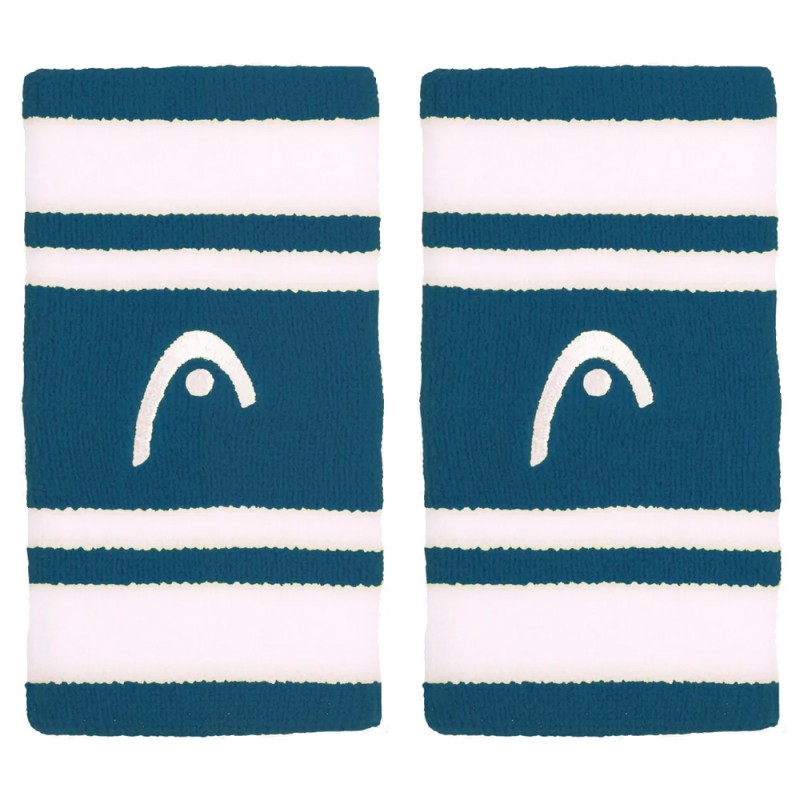 Wristbands Head Striped 5 Turquoise White Wristbands Head Striped 5 Turquoise White