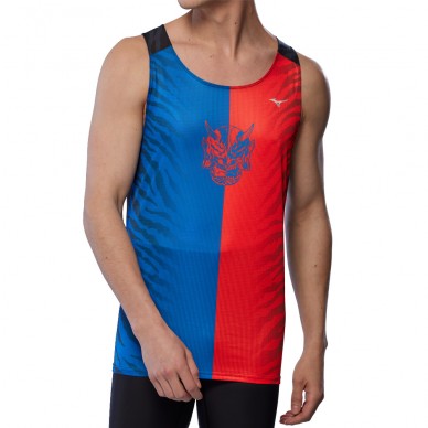 T-Shirt Mizuno Dryaeroflow Graphic Tank red blue