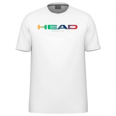 T-shirt Head Rainbow white