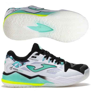 Joma Spin Men 2542 white turquoise 2025 padel shoes