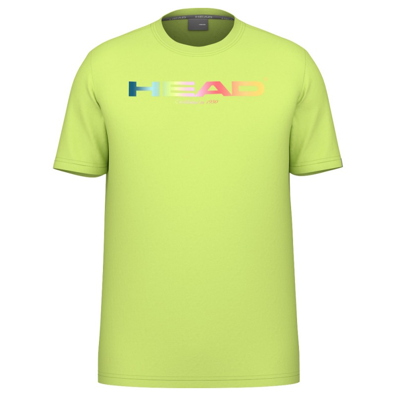 T-Shirt Head Rainbow Lime Green