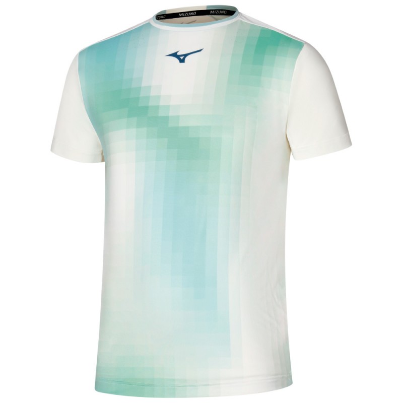 T-shirt Mizuno Tennis Shadow Graphic Tee green white