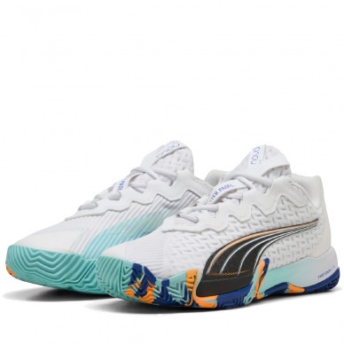 Puma Nova Elite white vivid blue 2025 Padel Shoes