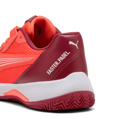 Puma Nova Court dark crimson red padel shoes 2025