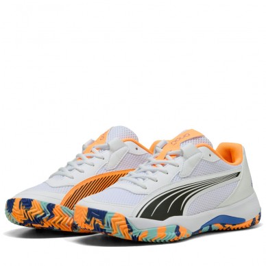 Puma Nova Court white vivid blue 2025 padel shoes