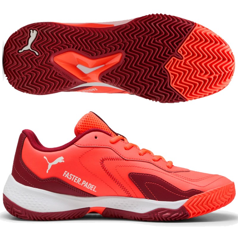 Puma Nova Smash red dark crimson 2025 Padel Shoes Puma Nova Smash red dark crimson 2025 Padel Shoes