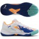 Puma Nova Smash padel shoes white vivid blue 2025